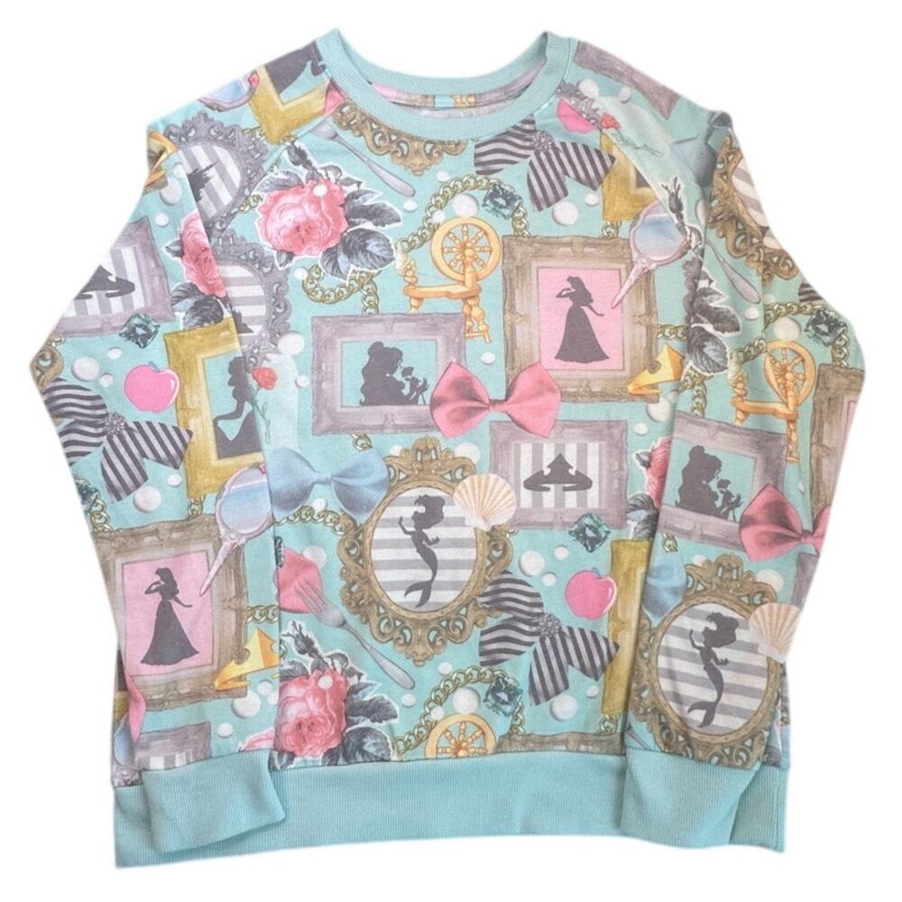 Disney Princess Frame Silhouette Mint Pullover M